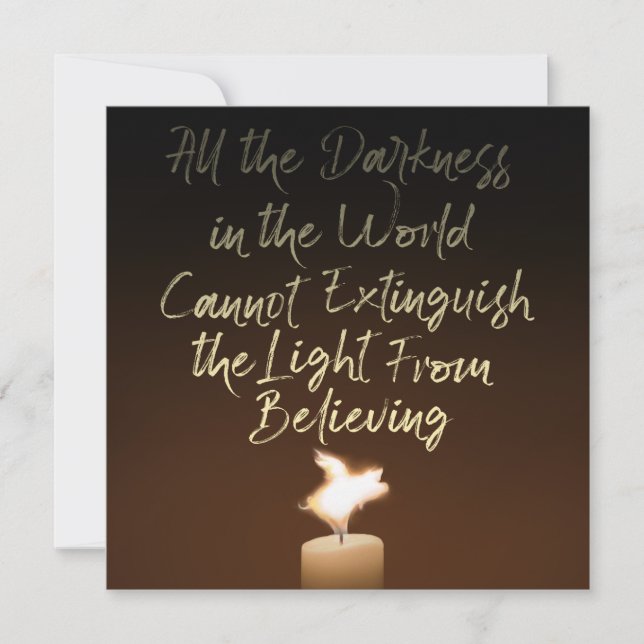 Flying Pig Candle Flame Card (Front)