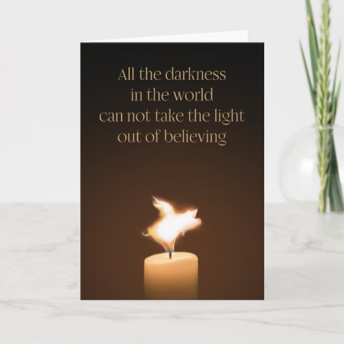 Flying Pig Candle Flame Card