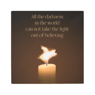 Flying Pig Candle Flame Metal Print