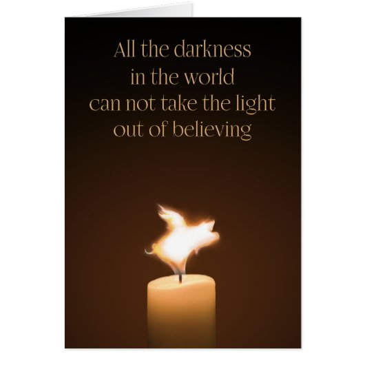 Flying Pig Candle Flame Note Card (Front)