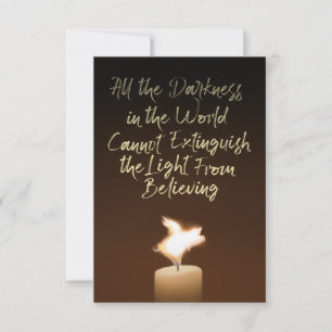 Flying Pig Candle Flame Note Card