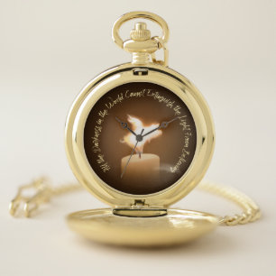 Flying Pig Candle Flame Pocket Watch