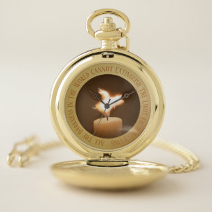 Flying Pig Candle Flame Pocket Watch