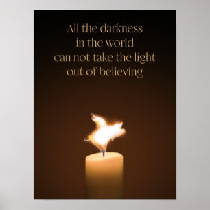 Flying Pig Candle Flame Poster