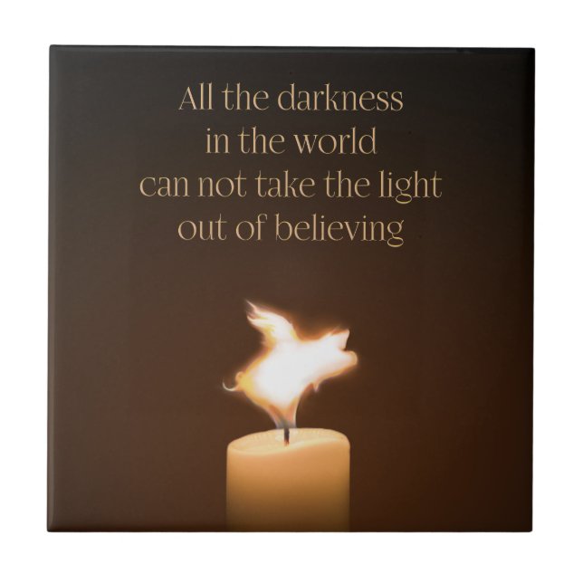 Flying Pig Candle Flame Tile (Front)