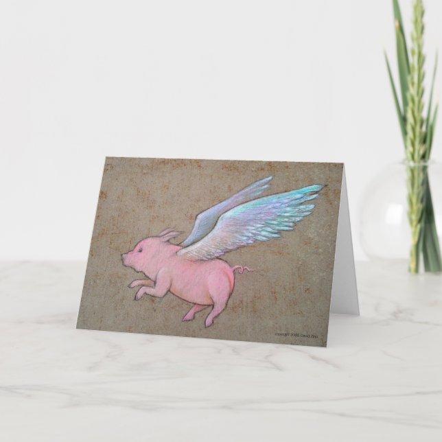 flying pig card (Front)