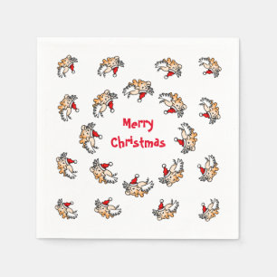 Flying Pig Christmas Napkins