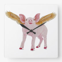 Flying Pig Clock