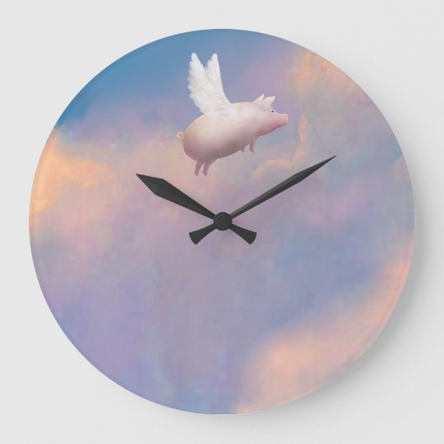 flying pig clock (Front)