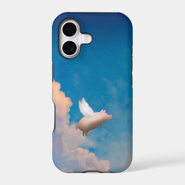 flying pig custom iphone case (Back)