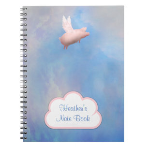 Flying Pig Customizable Note Book