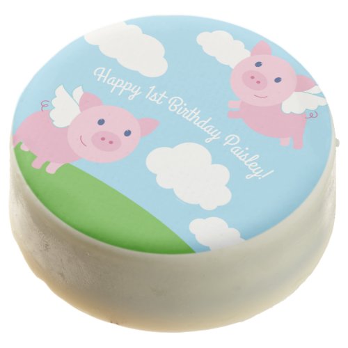 Flying Pig Cute 1st Birthday Oreo Cookies