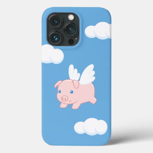 Flying Pig _ Cute Piglet with Wings iPhone 13 Pro Case