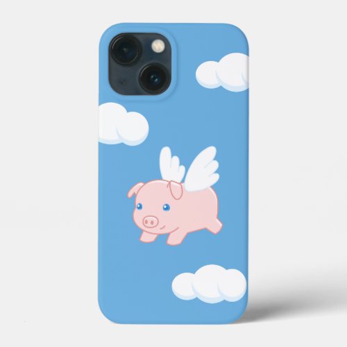 Flying Pig _ Cute Piglet with Wings iPhone 13 Mini Case