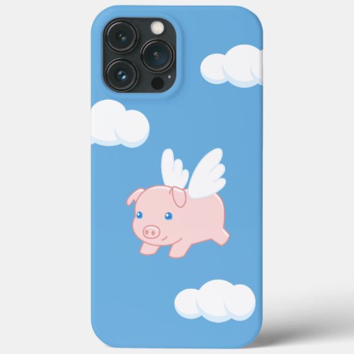 Flying Pig _ Cute Piglet with Wings iPhone 13 Pro Max Case