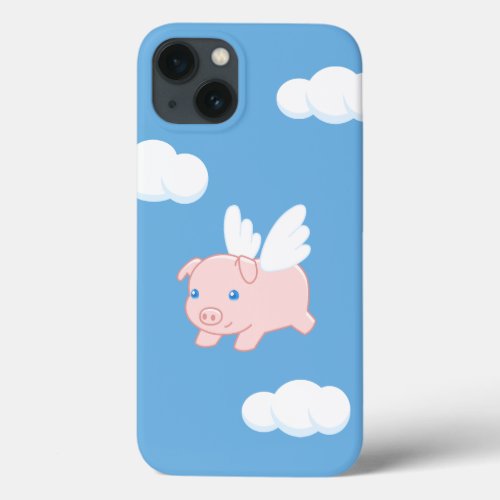 Flying Pig _ Cute Piglet with Wings iPhone 13 Case