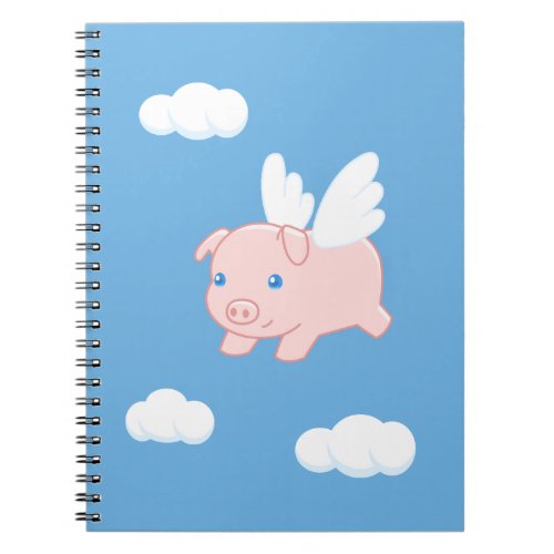 Flying Pig _ Cute Piglet with Wings Notebook