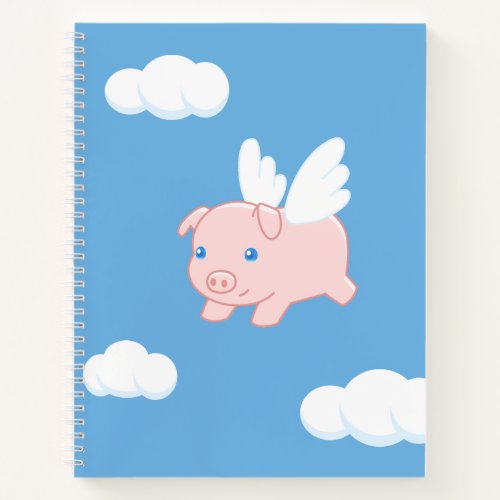 Flying Pig _ Cute Piglet with Wings Notebook