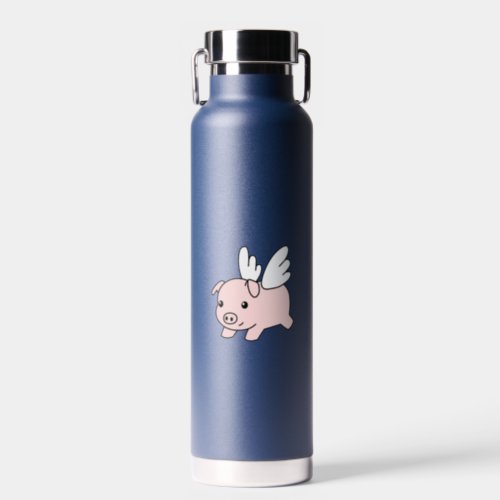 Flying Pig _ Cute Piglet with Wings Water Bottle