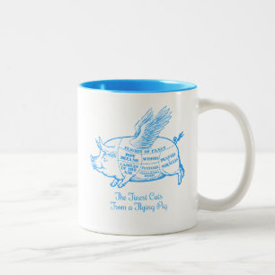 Flying Pig Cuts Two-Tone Coffee Mug