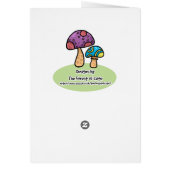 Flying pig dances on clouds cards (Back)