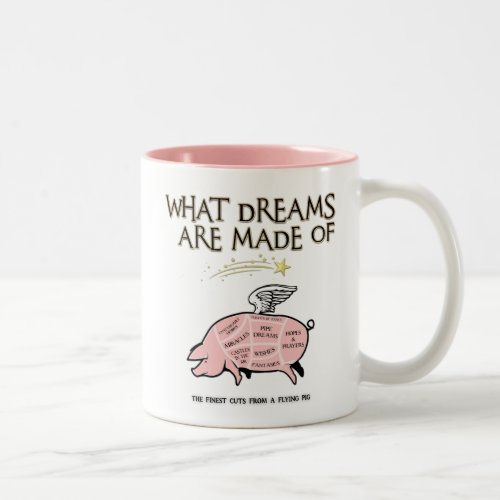 Flying Pig Diagram _ What Dreams Are Made Of Two_Tone Coffee Mug