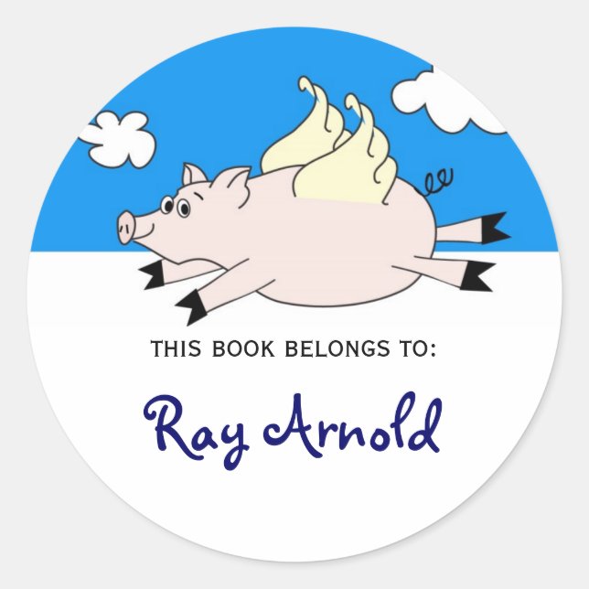 Flying Pig Fish Bookplates (Front)