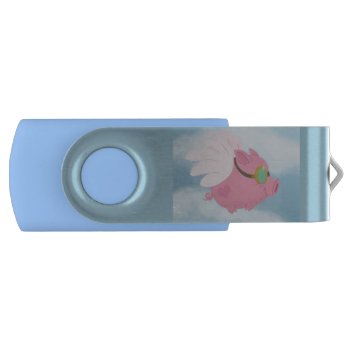 Flying Pig Flash Drive by PinkDaisyCreations at Zazzle