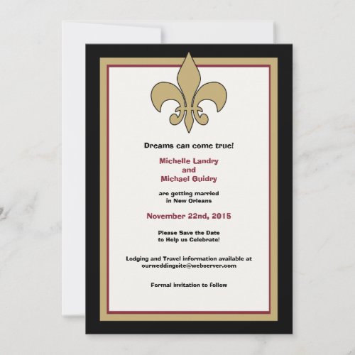 Flying Pig Fleur de Lis Save the Date