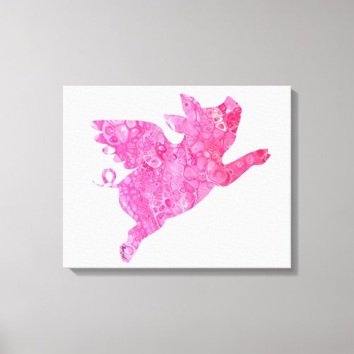 Flying Pig Gifts When pigs fly Flying Pig Pig Canvas Print