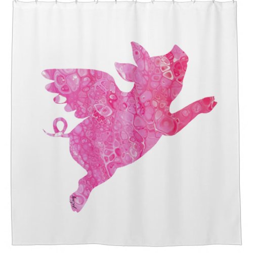 Flying Pig Gifts When pigs fly Flying Pig Shower Curtain
