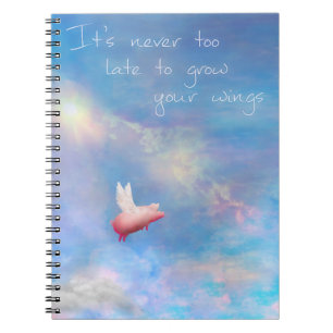 Flying Pig-Grow Your Wings Notebook