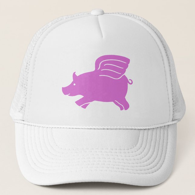 Flying Pig Hat -  Pink (Front)