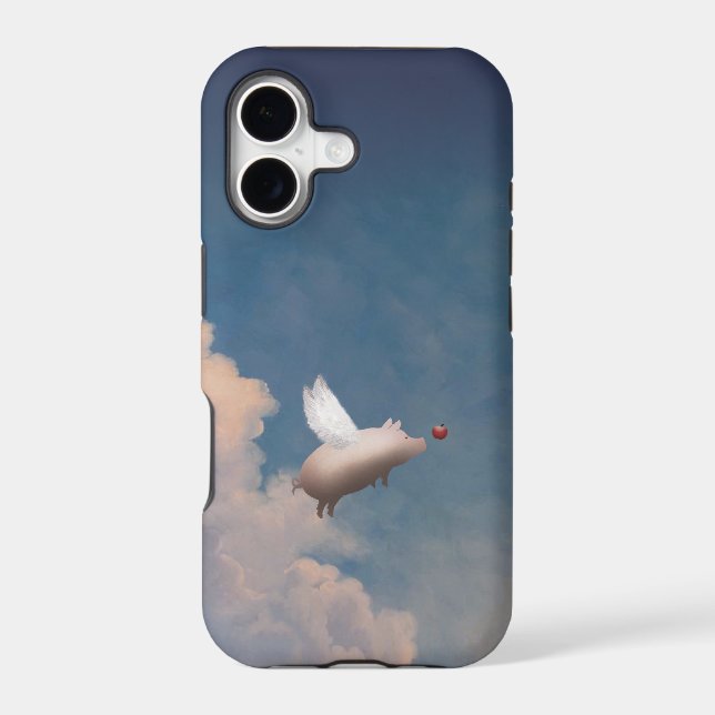 flying pig iphone case (Back)