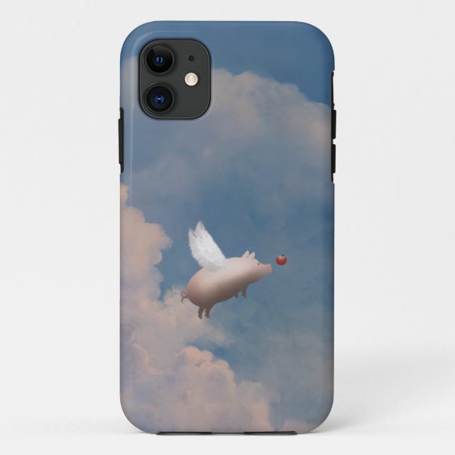 flying pig iphone case (Back)