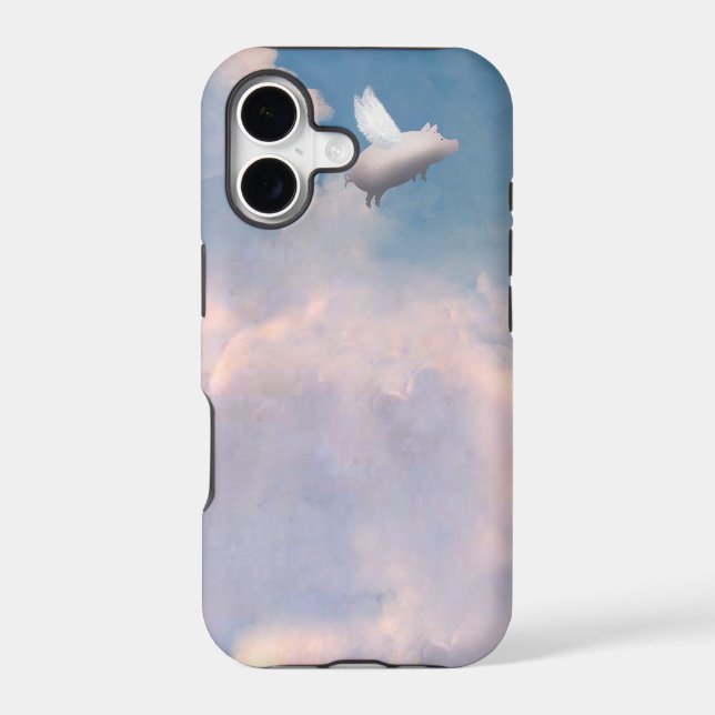 flying pig iphone case (Back)