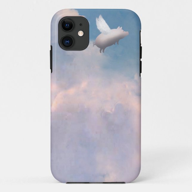 flying pig iphone case (Back)