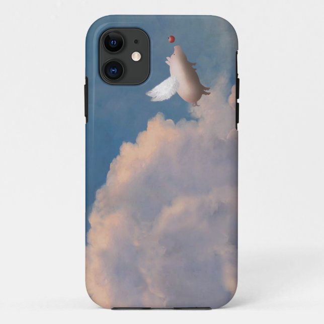 flying pig iphone case (Back)