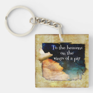 flying pig keychain