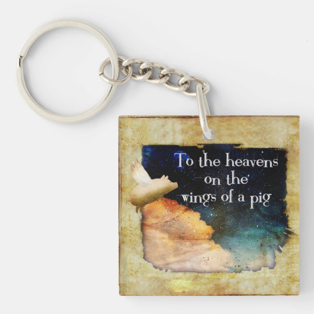 flying pig keychain (Front)