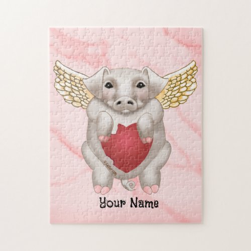 Flying Pig Love Jigsaw Puzzle