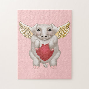 Flying Pig Love Jigsaw Puzzle
