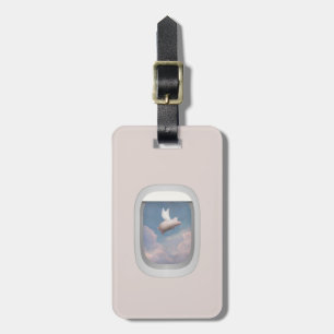flying pig luggage tag