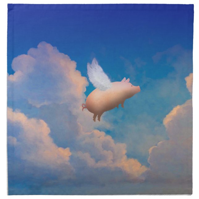 flying pig napkin (Front)
