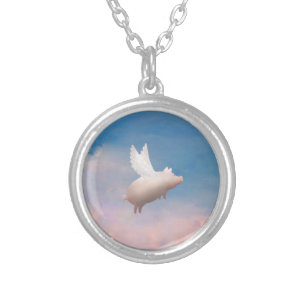 flying pig necklace
