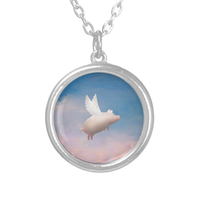 flying pig necklace (Front)