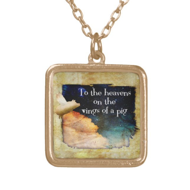 flying pig necklace (Front)