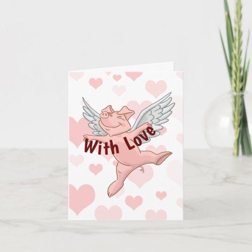 Flying Pig Note Card