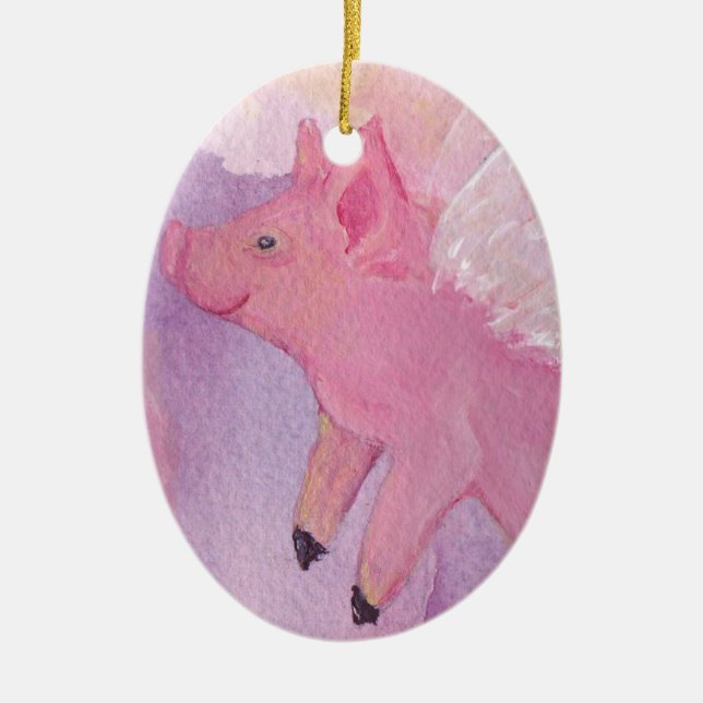 Flying Pig  Ornament (Front)