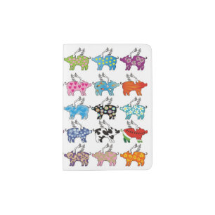 Flying pig passport holder